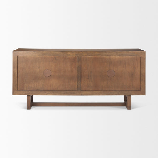 Grier Medium Brown Solid Wood W/Cane Sideboard
