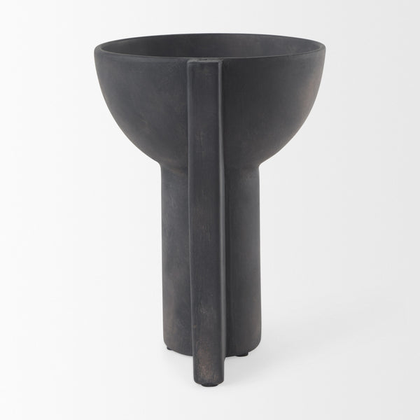 Sariah  9.1L x 8.3W x 10.8H Black Ceramic Vase