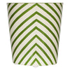 OVAL WASTEBASKET ZEBRA GREEN/CREAM