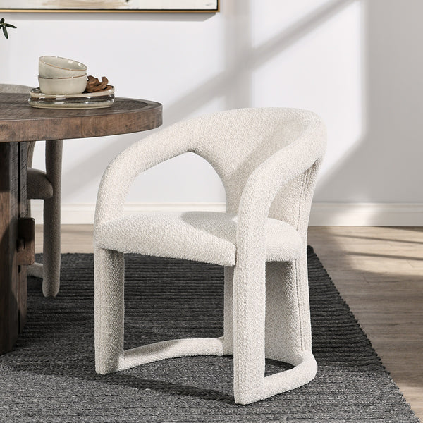 Archie Upholstered Dining Chair in Birch Cream