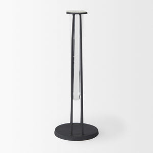 Aria 4.5L x 3.9W x 11.0H Metal and Glass Holder Object