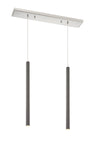 Forest 2 Light Island/Billiard in Brushed Nickel Finish