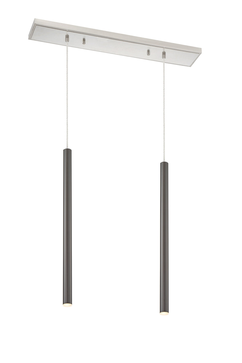 Forest 2 Light Island/Billiard in Brushed Nickel Finish