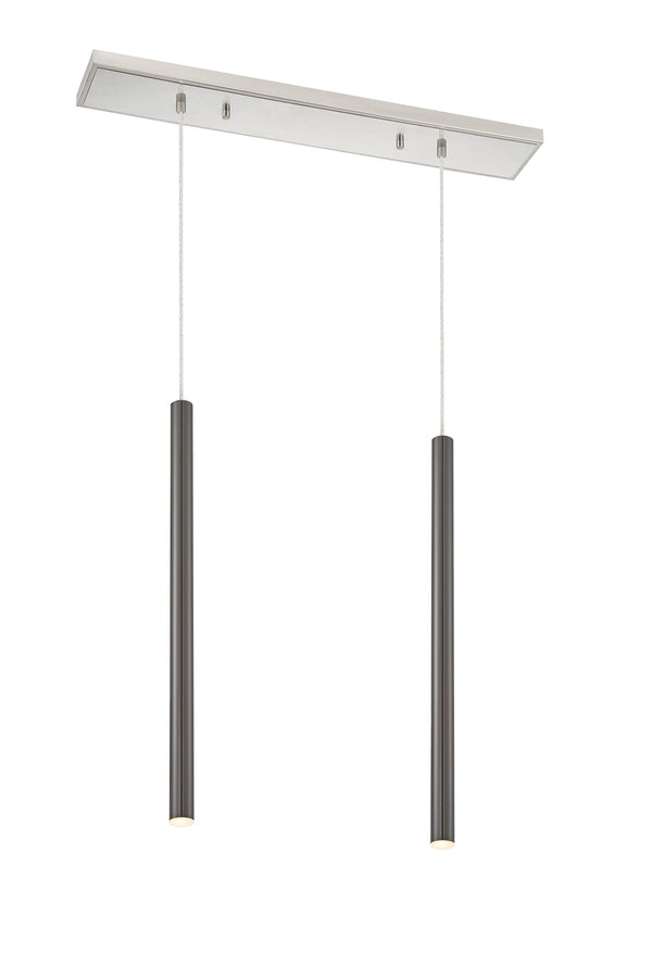 Forest 2 Light Island/Billiard in Brushed Nickel Finish