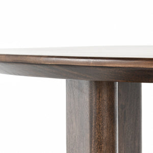 Norwood Solid Wood Oval Dining Table - Bark Brown