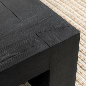 Bristol Solid Wood Coffee Table - Aged Black Finish