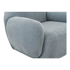 Moe's Hazel Lounge Chair in Light Blue Velvet