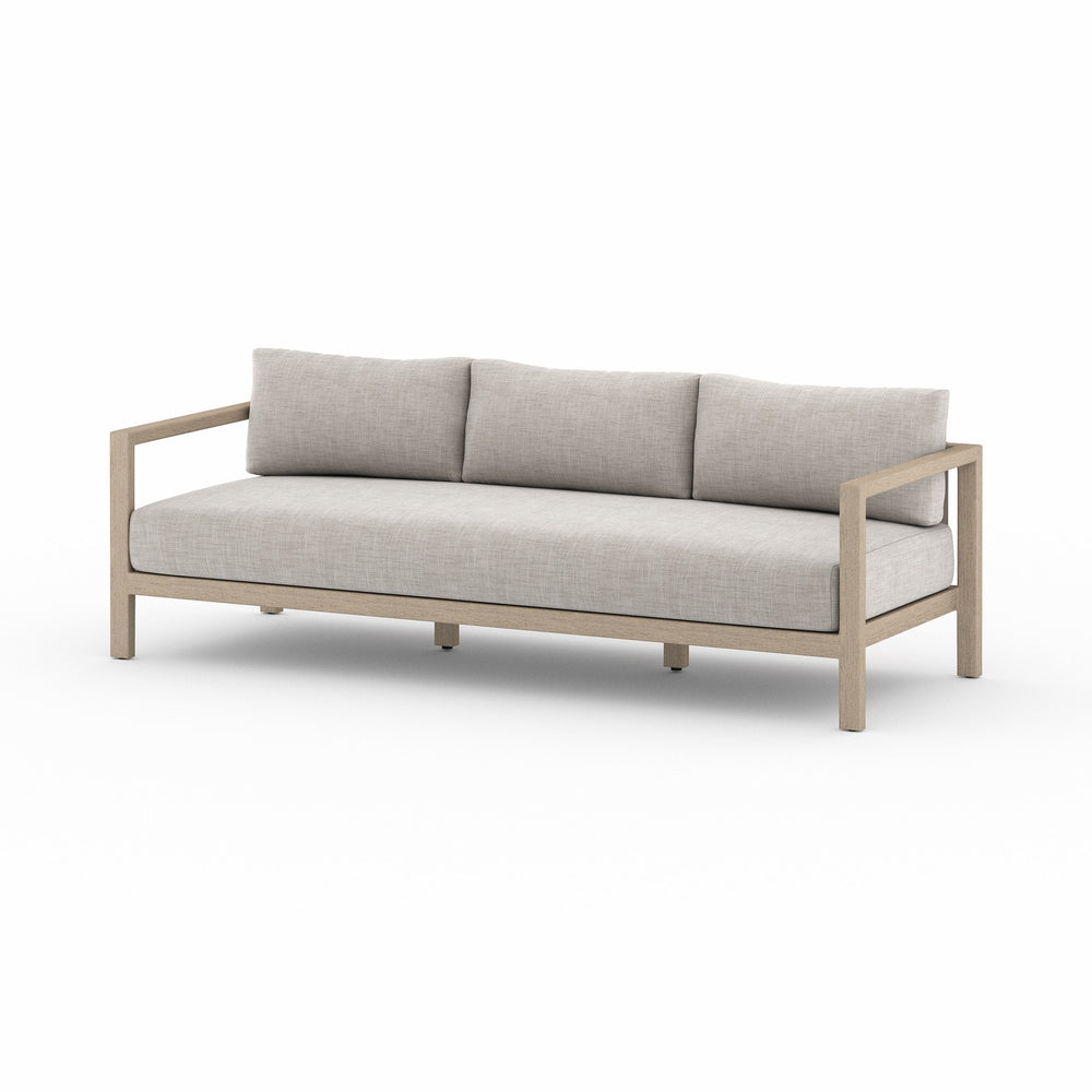 Sonoma Outdoor Sofa In 88" In Brown/Stone Grey