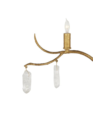 Forest Light Wall Sconce In Washed Lucerne Gold & Natural
