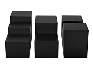 Stein Industrial Steel Coffee Table in Matte Black