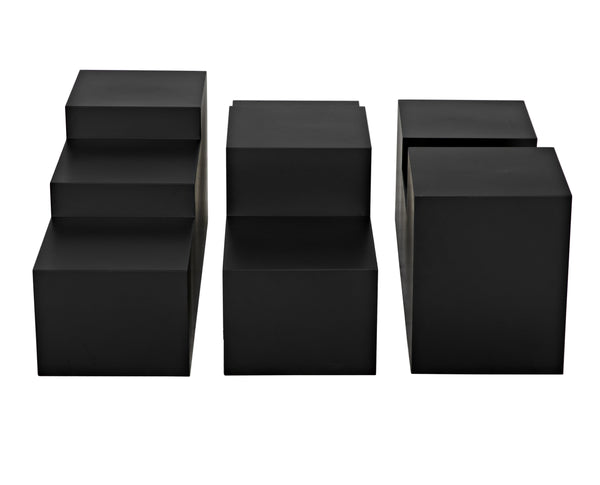 Stein Industrial Steel Coffee Table in Matte Black