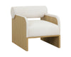 COBURN LOUNGE CHAIR - RUSTIC OAK - ECLIPSE WHITE