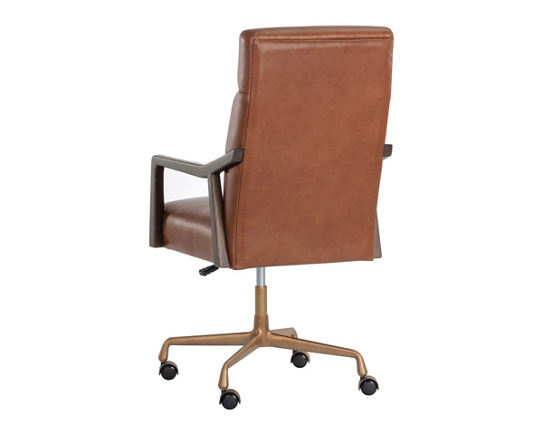 COLLIN OFFICE CHAIR - BROWN - SHALIMAR TOBACCO LEATHER