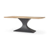 Maxton Light Brown Wood w/ Dark Gunmetal Iron Metal Dining Table