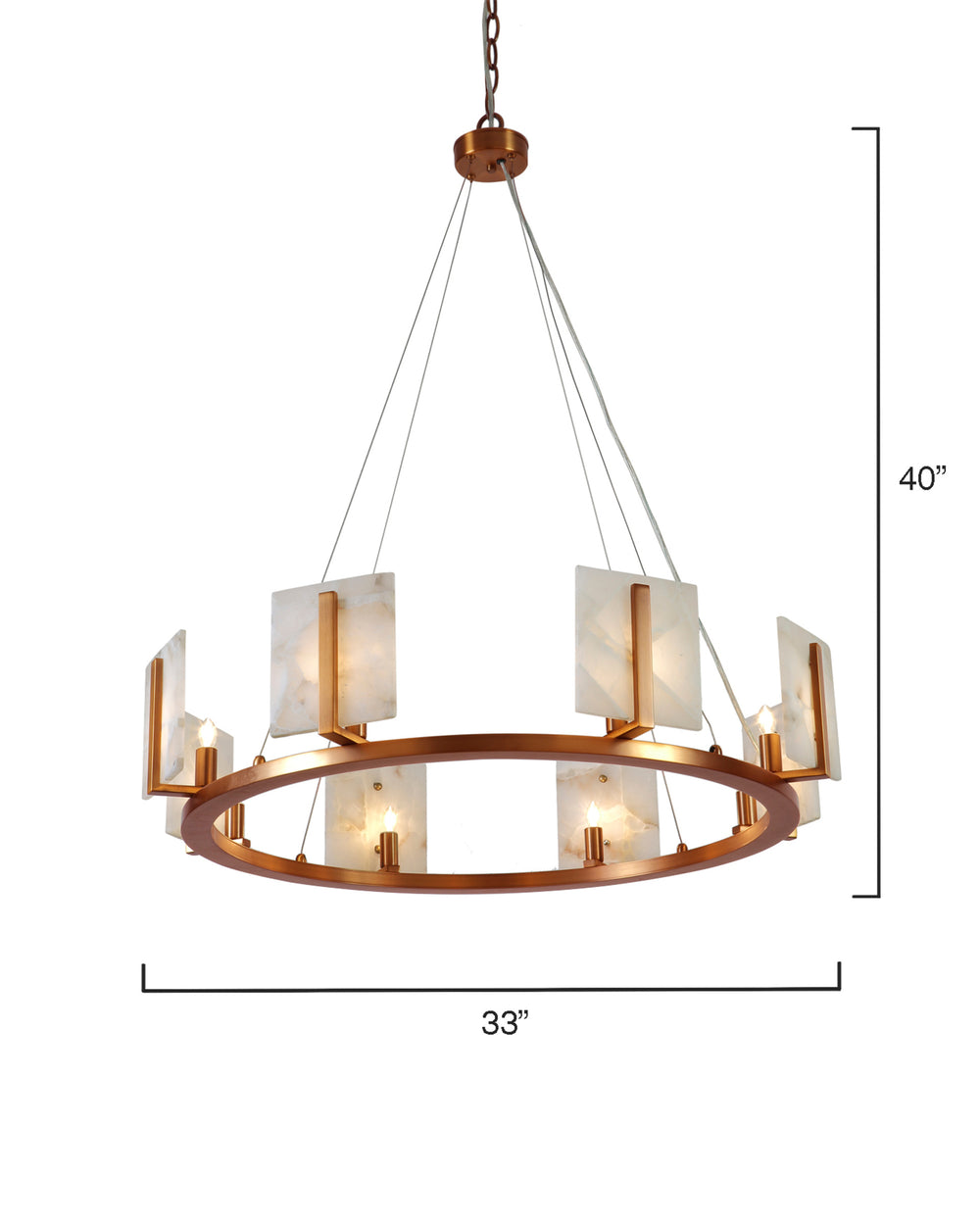 Halo Alabaster 8-Light Chandelier