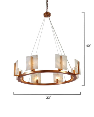 Halo Alabaster 8-Light Chandelier