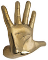 Hand On The Wall Metal Alloy Wall Sculpture in Antique Brass Finish