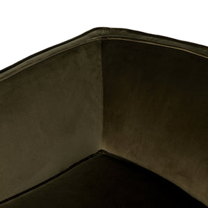 Rashi Swivel Chair In Surrey Olive