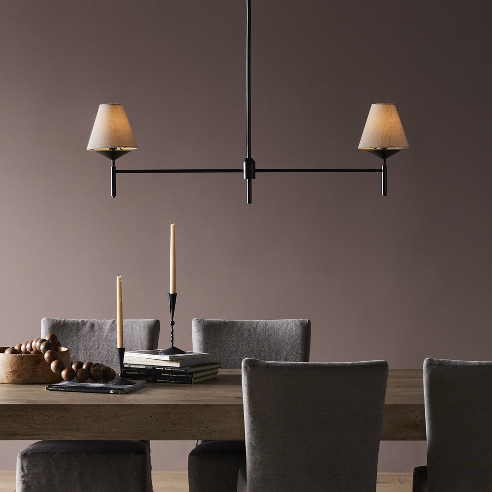 Dodie Linear Chandelier In Jet Black