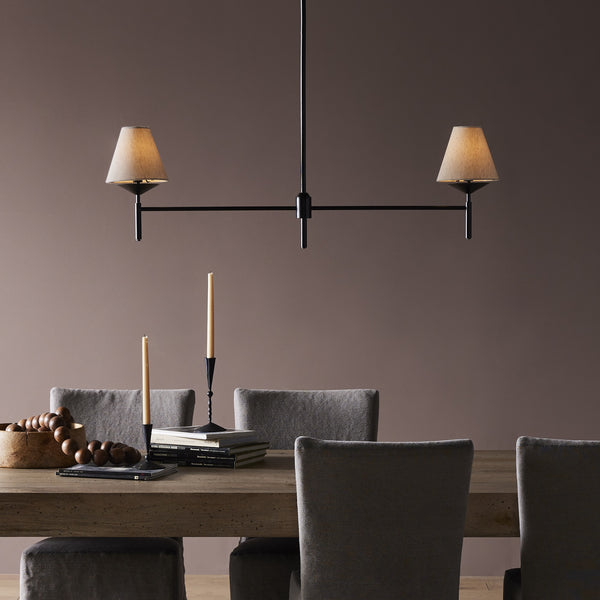 Dodie Linear Chandelier In Jet Black