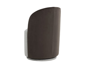 CAVOLI SWIVEL DINING CHAIR - BELFAST HEATHER GREY / MEG ASH