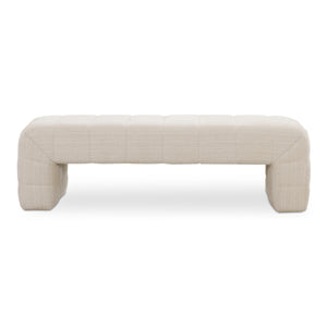 Moe's Verity Bench in Oatmeal Upholstery