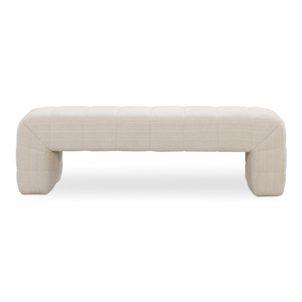 Moe's Verity Bench in Oatmeal Upholstery