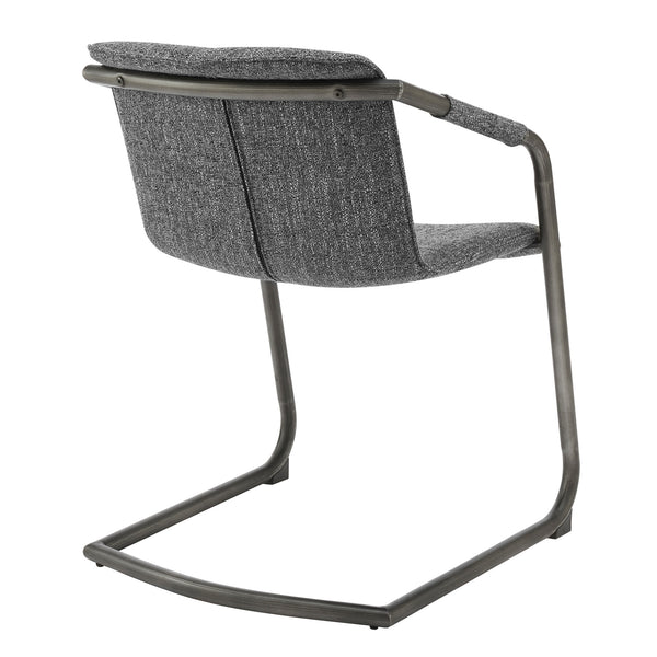 Indy Fabric Dining Side Chair In Blazer Dark Gray (Set of 2)