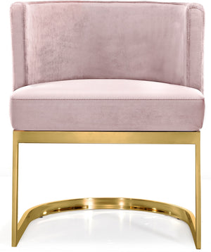Donna Dining Chair In Pink Velvet