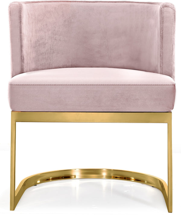 Donna Dining Chair In Pink Velvet