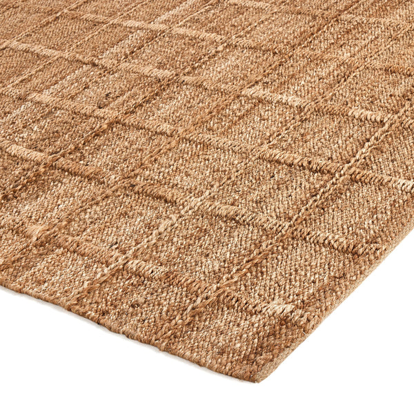 Grid Jute Rug - Natural Grid Jute