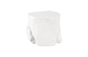 Log Stool, Gel Coat White, Large