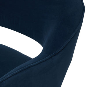 Blythe Swivel Chair - Crypton Henry Navy