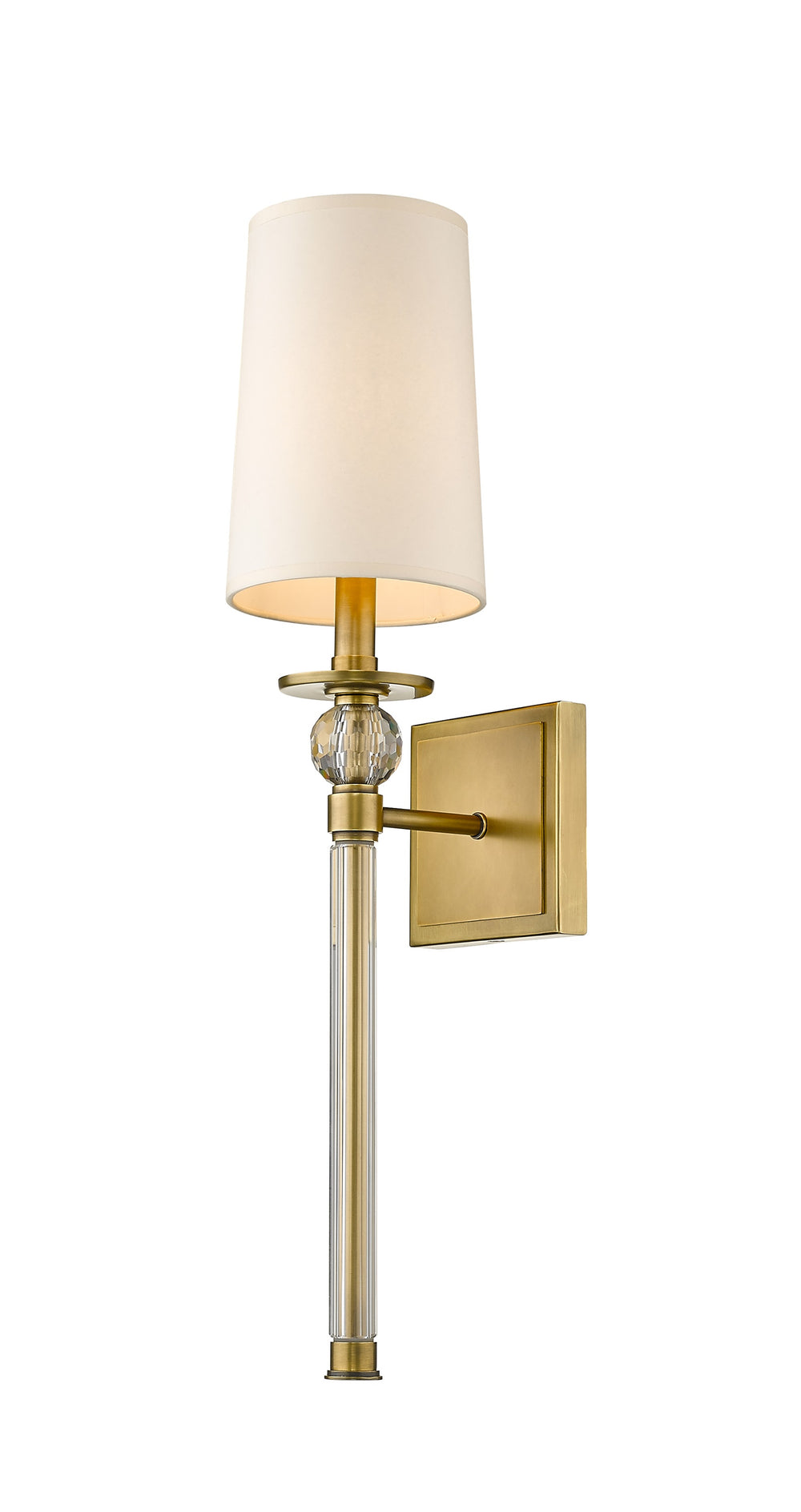 Mia 1 Light Wall Sconce in Rubbed Brass Finish