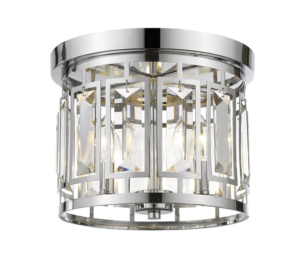 Mersesse 3 Light Flush Mount in Chrome  Finish