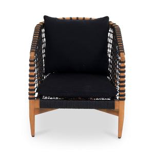 Moe's Kuna Outdoor Lounge Chair in Black