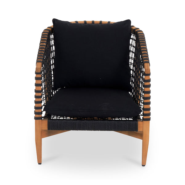 Moe's Kuna Outdoor Lounge Chair in Black