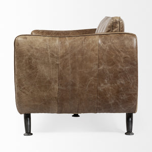 Cobain I 84" Brown Leather Two Seater Sofa