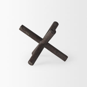 Astericks III (Small) 6L x 6W Brown Metal Decor Object