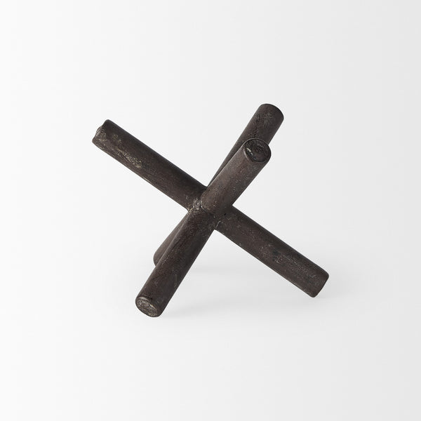 Astericks III (Small) 6L x 6W Brown Metal Decor Object