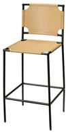 Asher Leather Bar Stool, Cashew