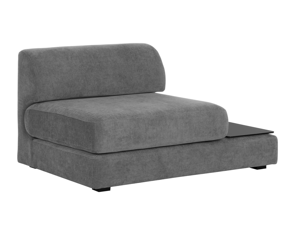 HARMONY MODULAR - ARMLESS CHAIR - RIGHT SHELF - DANNY DARK GREY