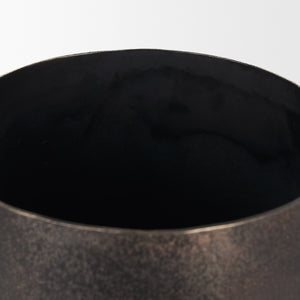 Quade Small Gold Metal Planter