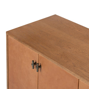 Posada Media Console In Amber Oak