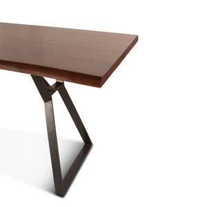London Loft 68" Acacia Wood Gathering Table, Walnut