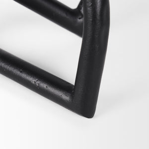 Locke Large Matte Black Metal Decorative Object