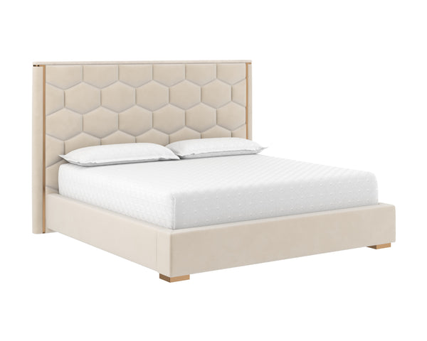 ALISHA BED - KING - MEG TAUPE