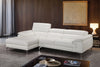 Joni Premium Leather Sectional In Left Facing Chaise