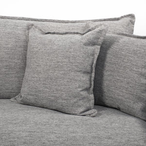 Roy II Castlerock Gray Upholstered and Brown Wood Frame Arm Chair