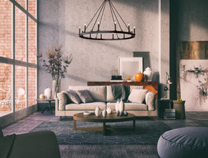 Barclay 12 Light Chandelier in Matte Black Finish